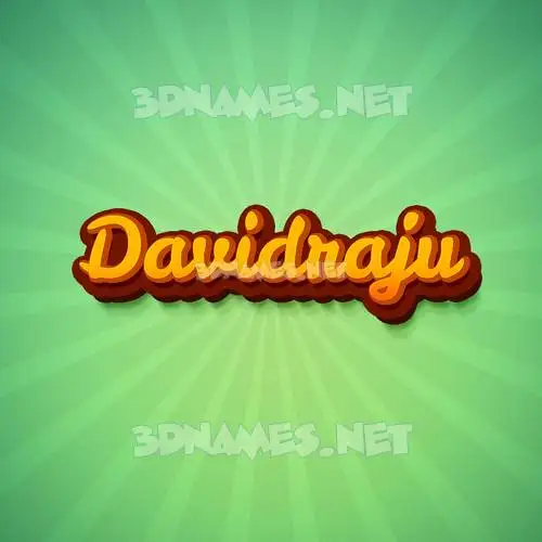 davidraju in Green Rays style - 3D name wallpaper
