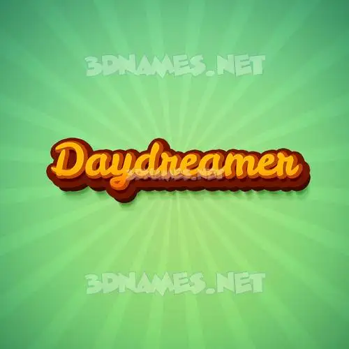 daydreamer in Green Rays style - 3D name wallpaper