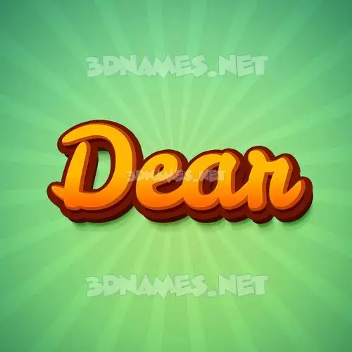 dear in Green Rays style - 3D name wallpaper dear in Green Rays style - 3D name wallpaper
