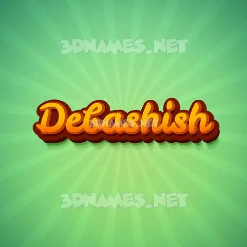 debashish in Green Rays style - 3D name wallpaper
