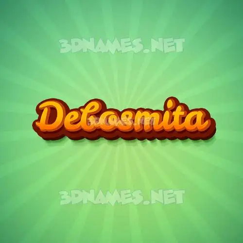 debosmita in Green Rays style - 3D name wallpaper