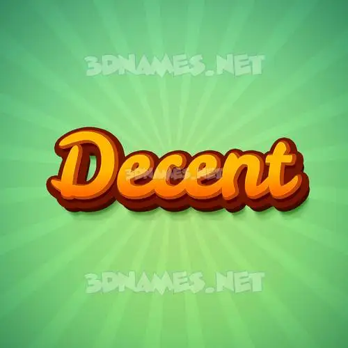 decent in Green Rays style - 3D name wallpaper decent in Green Rays style - 3D name wallpaper