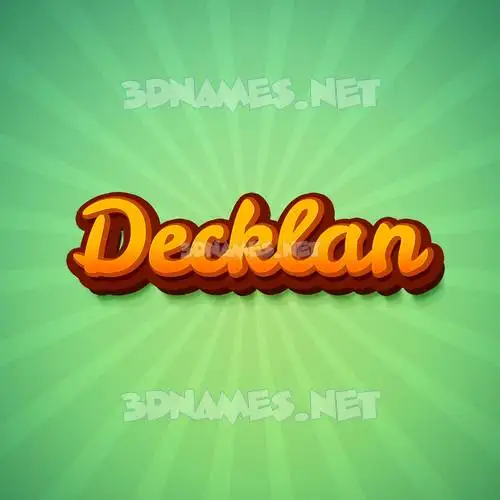 decklan in Green Rays style - 3D name wallpaper