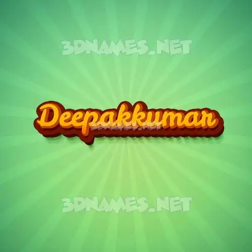 deepakkumar in Green Rays style - 3D name wallpaper
