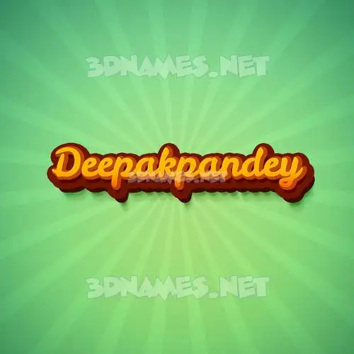 deepakpandey in Green Rays style - 3D name wallpaper