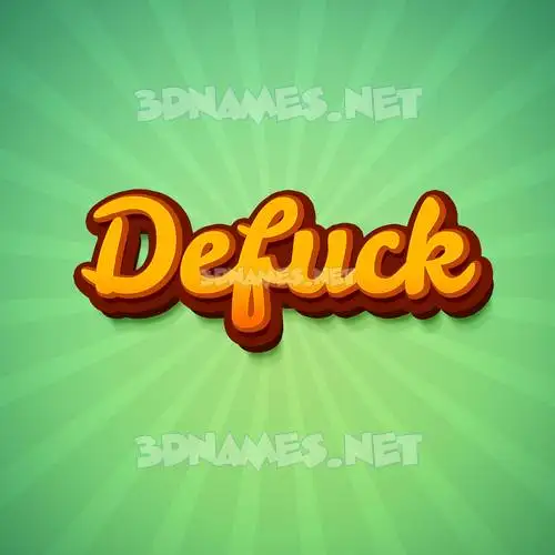 defuck in Green Rays style - 3D name wallpaper defuck in Green Rays style - 3D name wallpaper