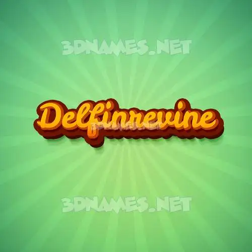 delfinrevine in Green Rays style - 3D name wallpaper