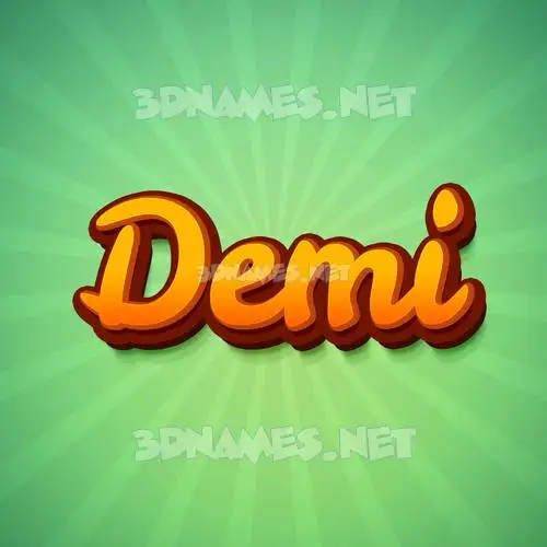 demi in Green Rays style - 3D name wallpaper demi in Green Rays style - 3D name wallpaper