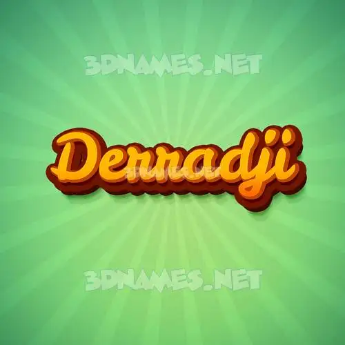 derradji in Green Rays style - 3D name wallpaper derradji in Green Rays style - 3D name wallpaper