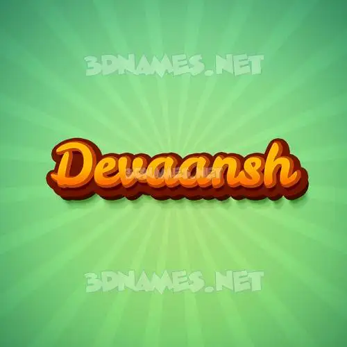 devaansh in Green Rays style - 3D name wallpaper