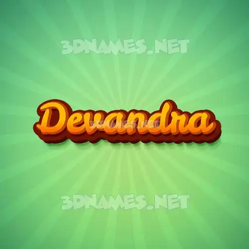 devandra in Green Rays style - 3D name wallpaper