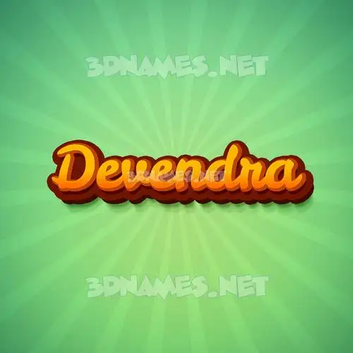 devendra in Green Rays style - 3D name wallpaper