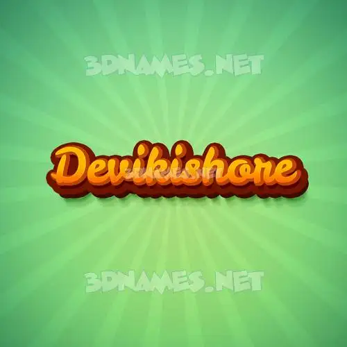devikishore in Green Rays style - 3D name wallpaper