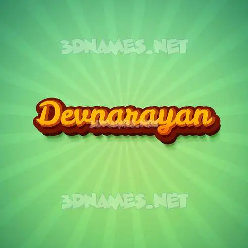 devnarayan in Green Rays style - 3D name wallpaper