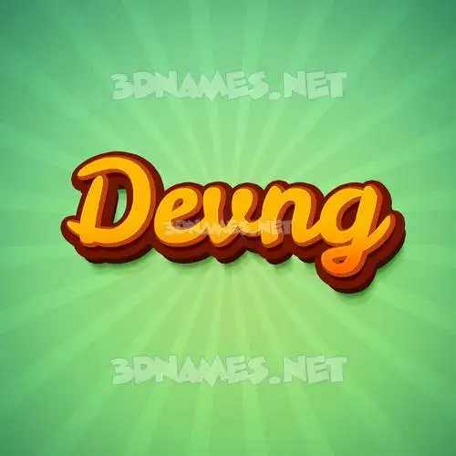 devng in Green Rays style - 3D name wallpaper