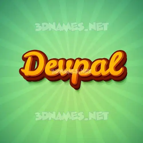 devpal in Green Rays style - 3D name wallpaper