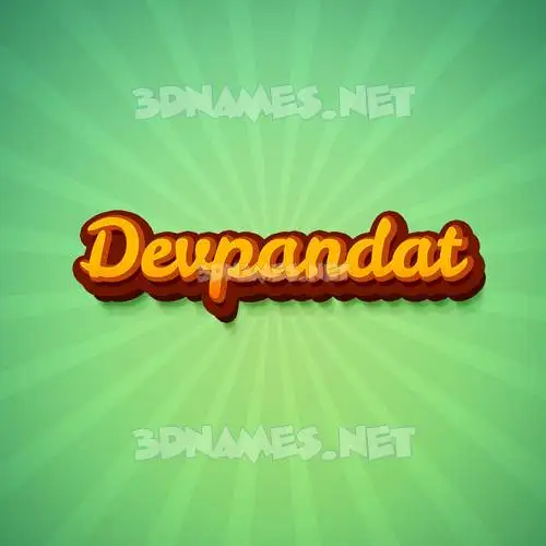 devpandat in Green Rays style - 3D name wallpaper