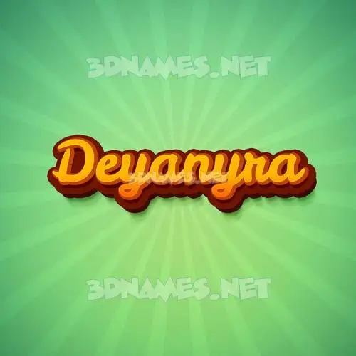 deyanyra in Green Rays style - 3D name wallpaper