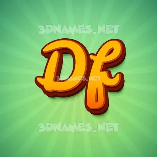 df in Green Rays style - 3D name wallpaper df in Green Rays style - 3D name wallpaper