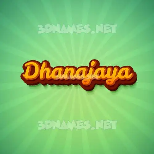 dhanajaya in Green Rays style - 3D name wallpaper