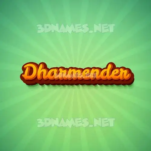 dharmender in Green Rays style - 3D name wallpaper