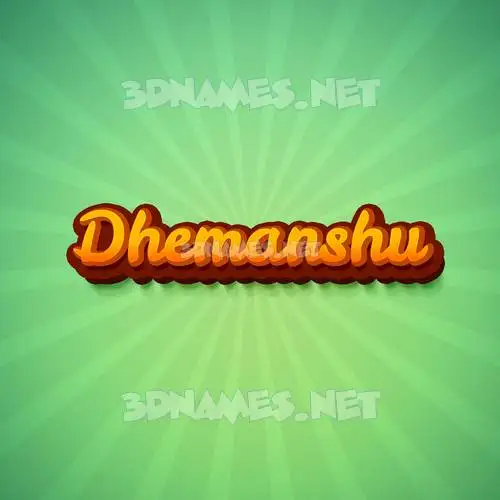 dhemanshu in Green Rays style - 3D name wallpaper
