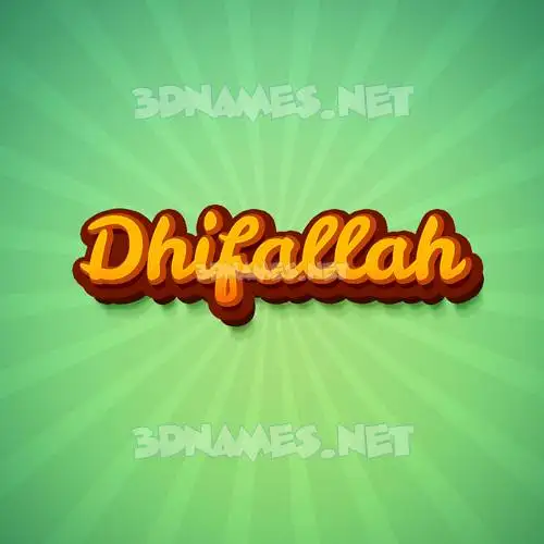 dhifallah in Green Rays style - 3D name wallpaper dhifallah in Green Rays style - 3D name wallpaper