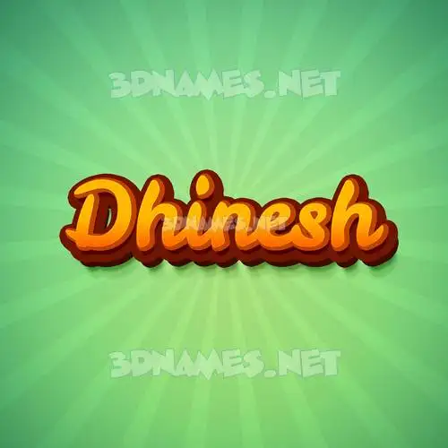 dhinesh in Green Rays style - 3D name wallpaper