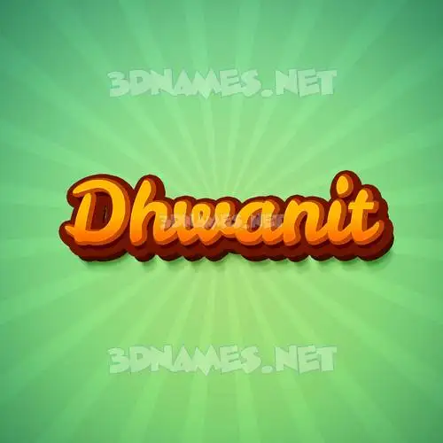 dhwanit in Green Rays style - 3D name wallpaper