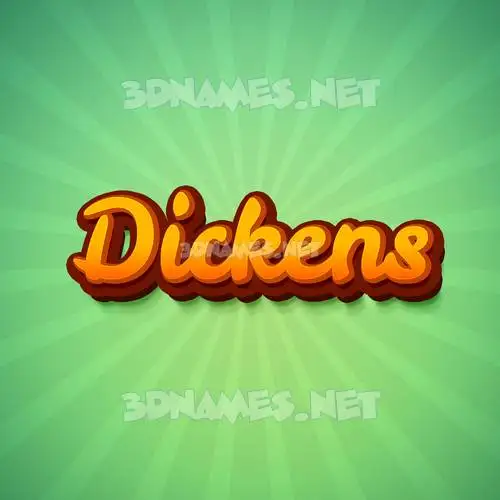 dickens in Green Rays style - 3D name wallpaper dickens in Green Rays style - 3D name wallpaper