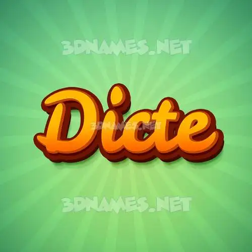 dicte in Green Rays style - 3D name wallpaper dicte in Green Rays style - 3D name wallpaper
