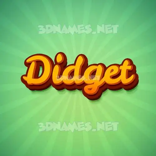 didget in Green Rays style - 3D name wallpaper