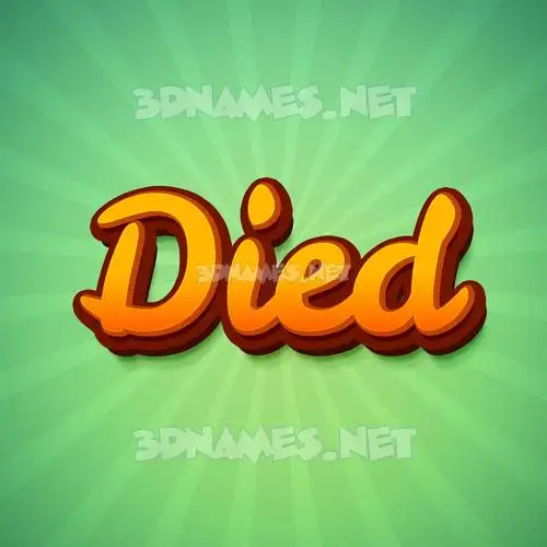 died in Green Rays style - 3D name wallpaper died in Green Rays style - 3D name wallpaper