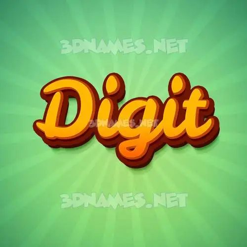 digit in Green Rays style - 3D name wallpaper digit in Green Rays style - 3D name wallpaper