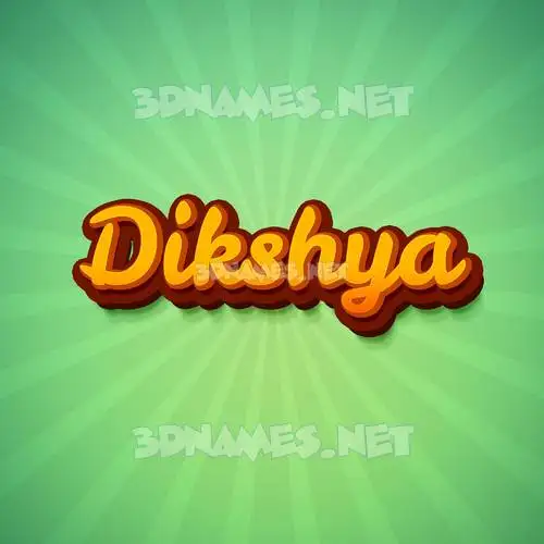 dikshya in Green Rays style - 3D name wallpaper