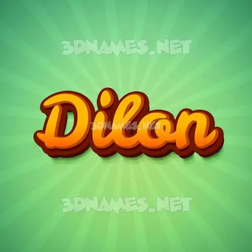 dilon in Green Rays style - 3D name wallpaper