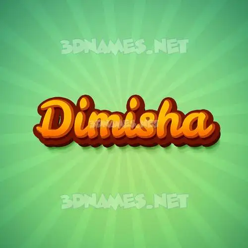 dimisha in Green Rays style - 3D name wallpaper