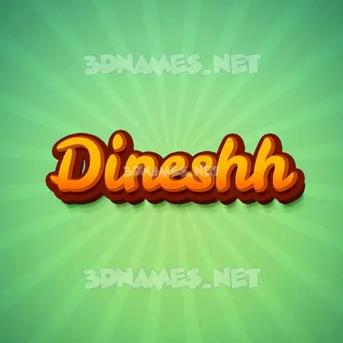 dineshh in Green Rays style - 3D name wallpaper