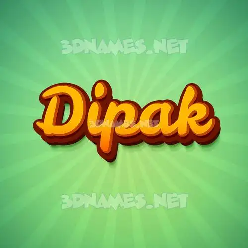 dipak in Green Rays style - 3D name wallpaper