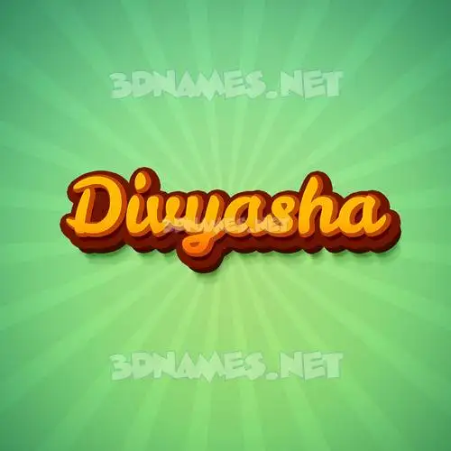 divyasha in Green Rays style - 3D name wallpaper