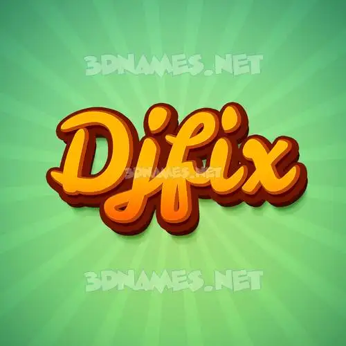djfix in Green Rays style - 3D name wallpaper djfix in Green Rays style - 3D name wallpaper