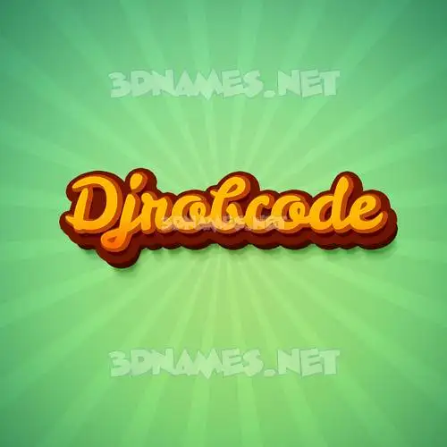 djrobcode in Green Rays style - 3D name wallpaper