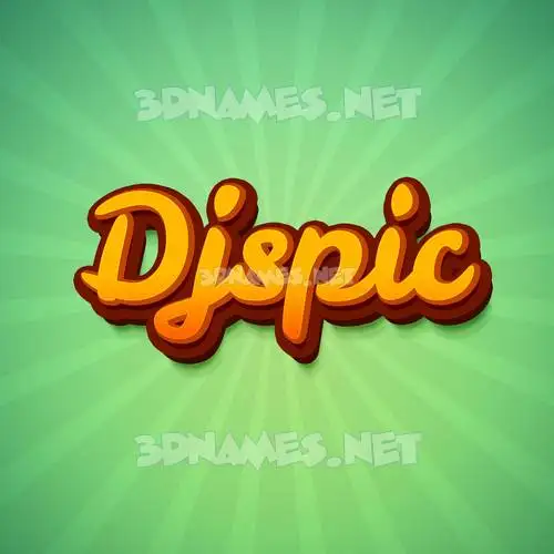djspic in Green Rays style - 3D name wallpaper djspic in Green Rays style - 3D name wallpaper