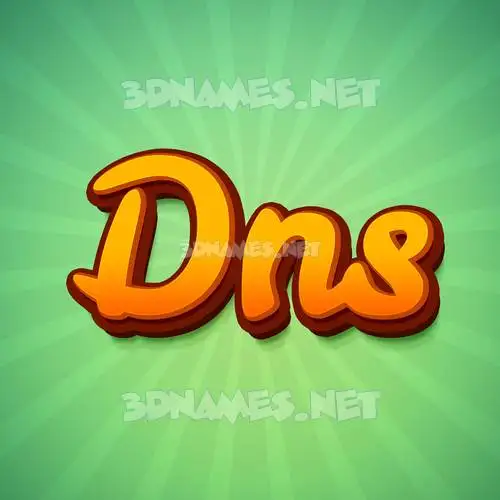 dns in Green Rays style - 3D name wallpaper dns in Green Rays style - 3D name wallpaper