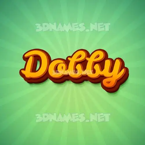 dobby in Green Rays style - 3D name wallpaper dobby in Green Rays style - 3D name wallpaper