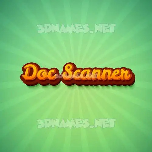 doc scanner in Green Rays style - 3D name wallpaper doc scanner in Green Rays style - 3D name wallpaper