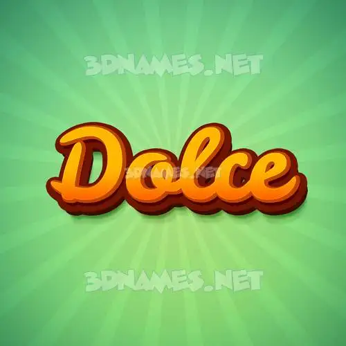 dolce in Green Rays style - 3D name wallpaper dolce in Green Rays style - 3D name wallpaper