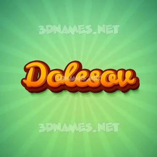 dolesov in Green Rays style - 3D name wallpaper