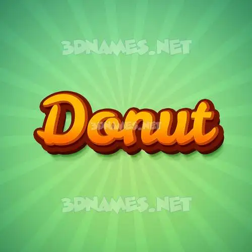 donut in Green Rays style - 3D name wallpaper donut in Green Rays style - 3D name wallpaper