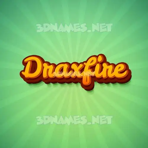 draxfire in Green Rays style - 3D name wallpaper